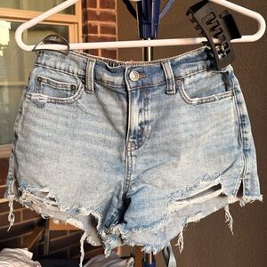 AERIE Light Blue Faded Jean Shorts
